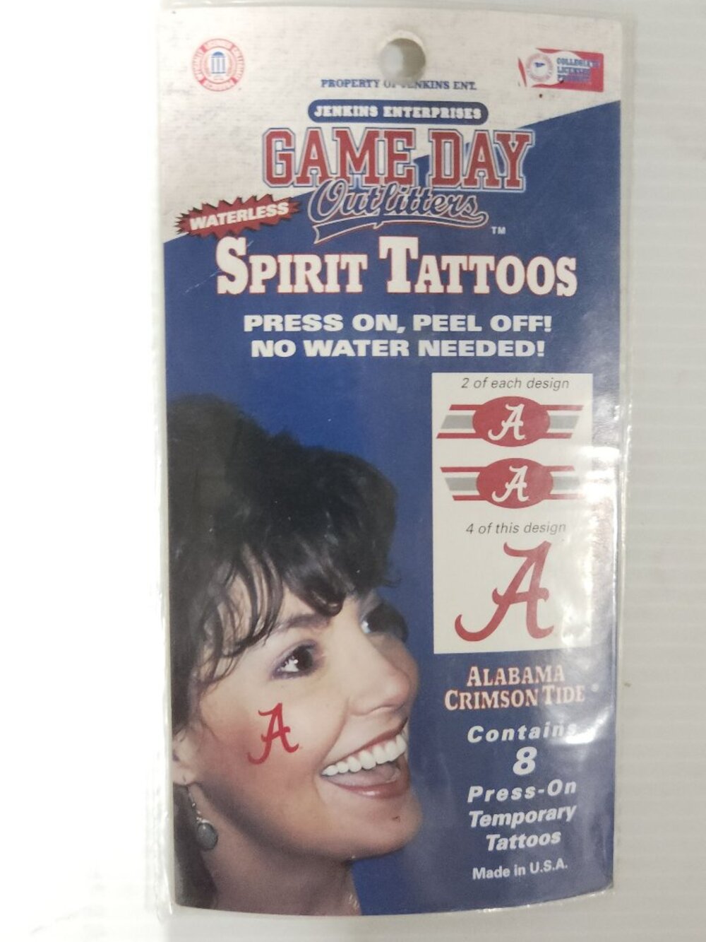 3x Game Day Outfitters Game Spirit Fan Tattoos Alabama Crimson Tide 8pk 147